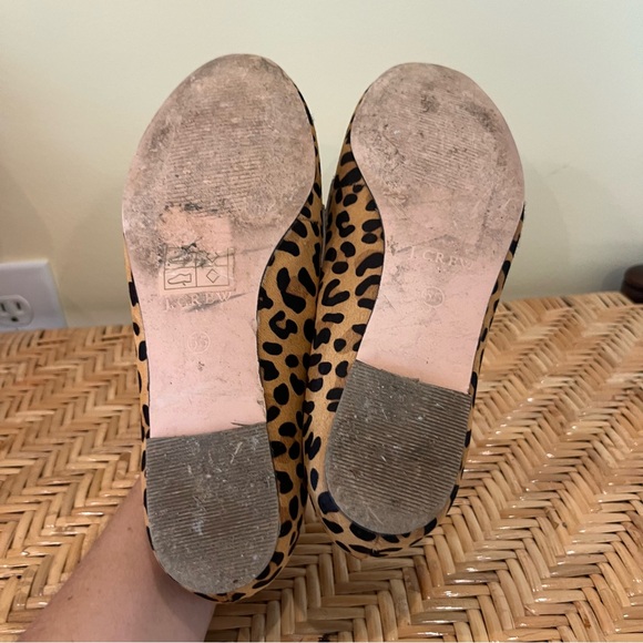 J Crew Leopard Print Calf Hair Penny Loafers Size 5.5 - Picture 8 of 11